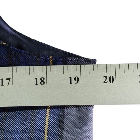 Lands End Youth Girls School Uniform Jumper 16+ and Skirt 16 Blue Yellow Plaid - Picture 7 of 16